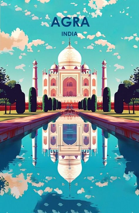 Mumbai Buildings, India Poster, Wanderlust Decor, London Travel Poster, City Postcard, Travel Collage, Tourism Poster, Agra India, Travel Globe