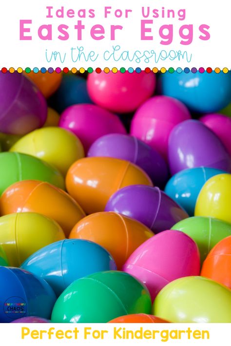 Plastic Easter Egg Activities Preschool, Plastic Eggs In The Classroom, Easter Egg Craft Kindergarten, Kindergarten Tables, Preschool Easter, Easy Toddler Crafts, Rainbow Springs, Math Stem, Sensory Art