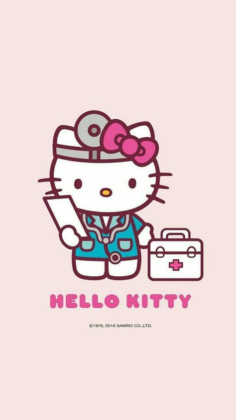 Hello Kitty Doctor, Kue Hello Kitty, Sticker Hello Kitty, Amor Minions, Medical Drawings, Doctor Stickers, Nurse Tattoo, Images Hello Kitty, Hello Kitty House