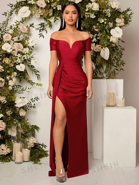 Vestidos De Gala Elegantes Noche, Outfits Vestidos, Shein Outfits, Women Formals, High Society, Wedding Bridesmaid Dresses, Formal Evening Dresses, Ladies Party, Formal Gowns