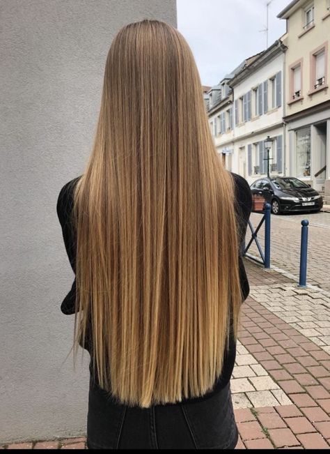 Long Straight Dark Blonde Hair, Low Ponytail Ideas, Long Dark Blonde Hair, Braided Low Ponytail, Jane Fonda Hairstyles, Ponytail Ideas, Long Silky Hair, Long Hair Pictures, Dirty Blonde Hair