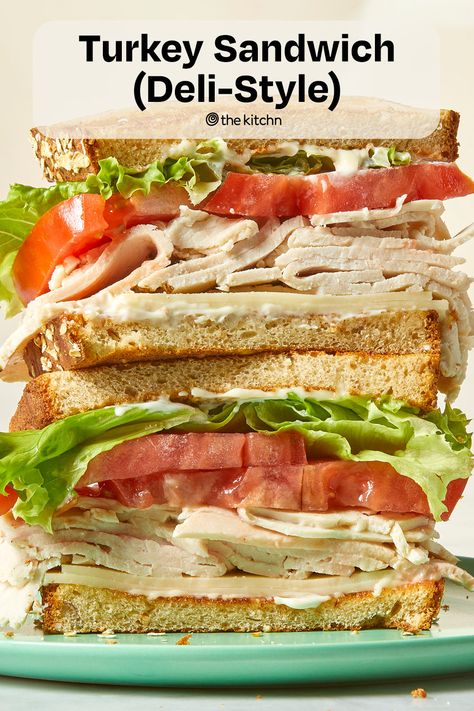 Salami Turkey Sandwich, Turkey Deli Sandwich, Turkey Provolone Sandwich, Turkey Pita Sandwich, Deli Sandwich Recipes, Schlotzsky's Bread Recipe, Deli Sandwiches Recipes, Turkey Sandwich Recipes, Smoked Turkey Sandwich