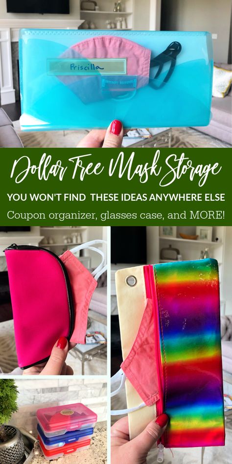 Check out these Genius Dollar Tree mask storage ideas! You will find a handful of ideas for your kids or yourself on how to store your facial masks! #dollartree #mask #ideas #affordable #simple #storage #Passion4savings Mask Storage Ideas, Plastic Pencil Box, Mask Storage, Disposable Face Mask, Holiday Hack, Container Ideas, Mask Ideas, Dollar Tree Finds, General Ideas