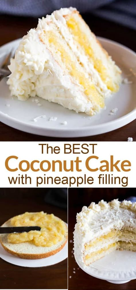 Coconut Cake With Pineapple Filling, Coconut Cake With Pineapple, The Best Coconut Cake, Cake With Pineapple Filling, Best Coconut Cake, Pineapple Coconut Cake, Coconut Pineapple Cake, Best Coconut Cake Recipe, Pineapple Filling