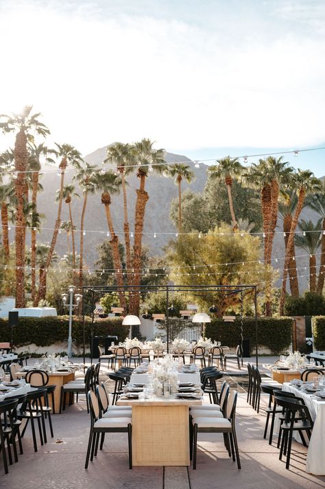 Complete Wedding Planning Checklist, Palm Springs Wedding Venues, Spring Scenery, Palm Wedding, Modern Wedding Venue, White Light Fixture, Plan A Wedding, Palm Spring, Eclectic Wedding