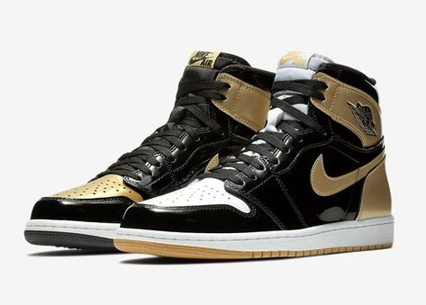 Nike Air Jordan 1 High OG Sneakers Review Jordan 1 Gold, Pink Jordans, Jordan 4s, Famous Black, Jordan 1 High Og, Nike Air Jordan Retro, Air Jordan 1 Retro High Og, Shoes Running, Gold Top