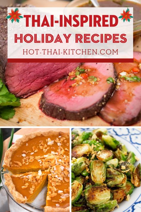 Thai Christmas Food, Asian Christmas Dinner, Asian Fusion Thanksgiving, Asian Christmas Food, Thanksgiving Meal Recipes, Non Traditional Christmas Dinner, Chinese Thanksgiving, Recipes Christmas Dinner, Asian Christmas