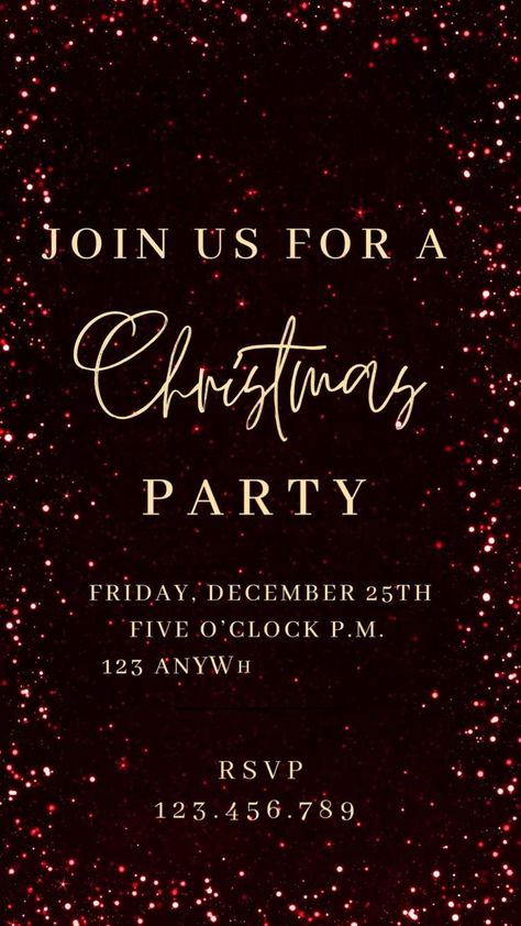 Invitation For Christmas Party, Cards Party Invite Diwali, Virtual Invitations Birthday, New Year Party Video, Diwali Cards Party Invite, Digital Party Invitations, Christmas Party Invites Template Free, Red Invitation Template, Christmas Invitations Template Free