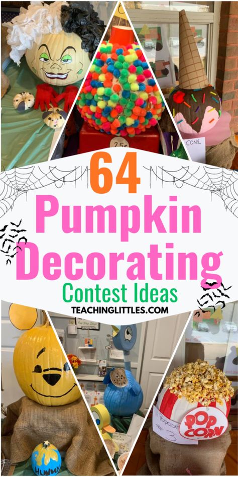 64 Creative Pumpkin Decorating Contest Ideas to Elevate Your Fall Celebrations - Teaching Littles Not Carved Pumpkin Ideas, Hamburger Pumpkin Decorating, Er Pumpkin Decorating, Classroom Pumpkin Ideas, Up Pumpkin Decorating Contest, Ideas For Pumpkin Decorating Contest, Pumpkin Contest Decorating Ideas, Pumpkin Carving Ideas Contest, Decorating A Pumpkin Ideas