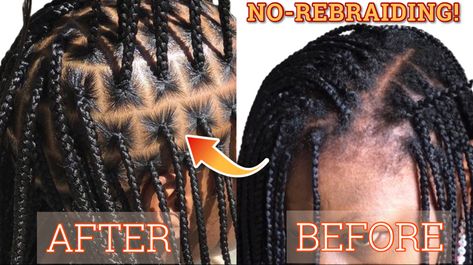 How To Clean Knotless Braids, Ways To Style Old Box Braids, How To Refresh Knotless Box Braids, Products For Knotless Braids, Refreshing Knotless Box Braids, Refresh Box Braids Natural Hair, Refresh Knotless Box Braids, How To Refresh Goddess Braids, Ways To Style Old Knotless Box Braids