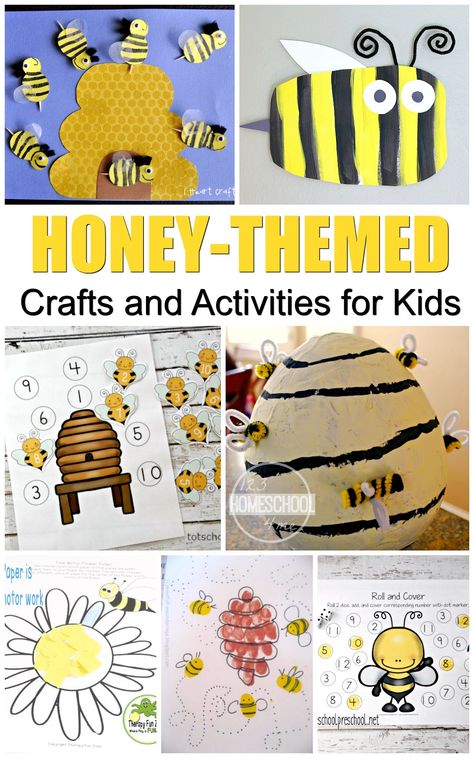 20+ Honeybee activities and crafts for National Honey Month this September or as summer crafts or spring crafts for toddler, preschool, prek, kindergarten, first grade, 2nd grade Bee Day Activities, Honeybee Activities, Spring Toddler Crafts, Bumble Bee Craft, Bee Life Cycle, Bee Crafts For Kids, Teaching Mama, Bee Activities, Bumble Bee Art