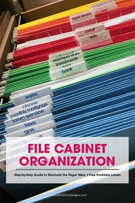 It's time to stop the paper clutter! These file cabinet tips & tricks will get your paper chaos organized in no time. Use the free printable labels to get your file cabinet in tip top shape. File Cabinet Organization, Filing Cabinet Organization, Paper Clutter Organization, Office Organization Files, Architecture Renovation, Gratis Printables, Office Organization At Work, Tips For Organizing, Organizing Paperwork