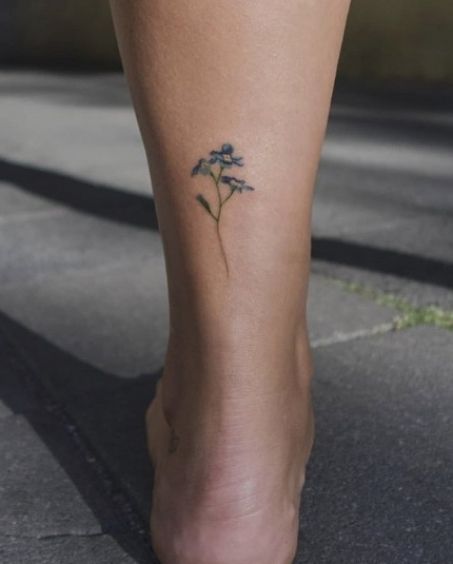 Forget Me Not Flower Tattoo, Wildflowers Tattoo, Forget Me Not Tattoo, Shape Tattoo, Small Flower Tattoos, Detailed Tattoo, Flower Tattoo Designs, Little Tattoos, Popular Tattoos