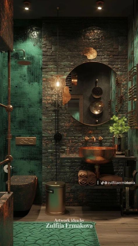 Bathroom Exhaust Fan With Light, Exhaust Fan With Light, Small Baths, Dark Green Bathrooms, Bathroom Design Styles, Bathroom Exhaust, Warehouse Design, Art Deco Bathroom, Bathroom Exhaust Fan