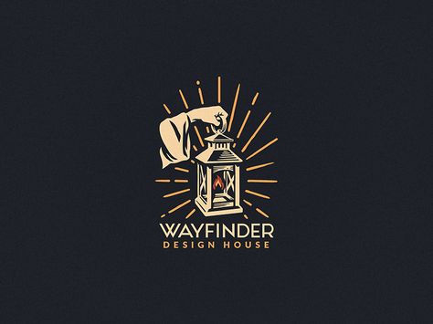 Wayfinder Design House by Jesse LuBera | Wayfinder Wayfinder Design, Fantasy Logo Design, House Graphic Design, Lantern Logo, House Branding, Architecture Symbols, Small Business Logo Design, Fantasy Logo, Logo Development