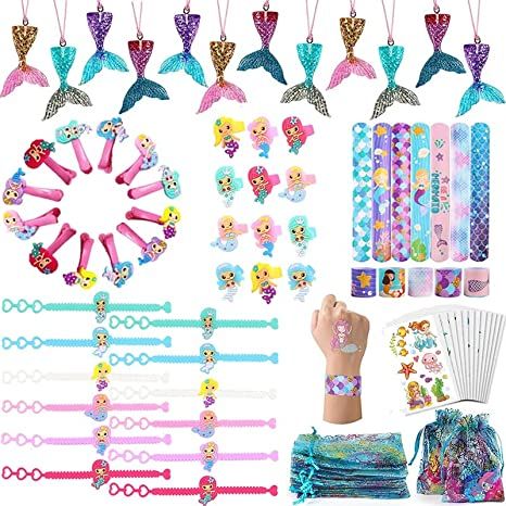 84 PC MERMAID PARTY FAVORS, MERMAID PARTY SUPPLIES, UNDER THE SEA PARTY FAVORS, LITTLE ARIEL BARBIE MINI OCEAN MERMAID BIRTHDAY SUPPLIES, DECORATIONS, PARTY FAVORS FOR KIDS 3-5, 4-8 Ariel Birthday Party Favors, Mermaid Theme Return Gift Ideas, Ariel Barbie, Under The Sea Party Favors, Mermaid Birthday Party Favors, Sea Party Favors, Mermaid Necklaces, Ocean Party Favors, Ariel Birthday Party