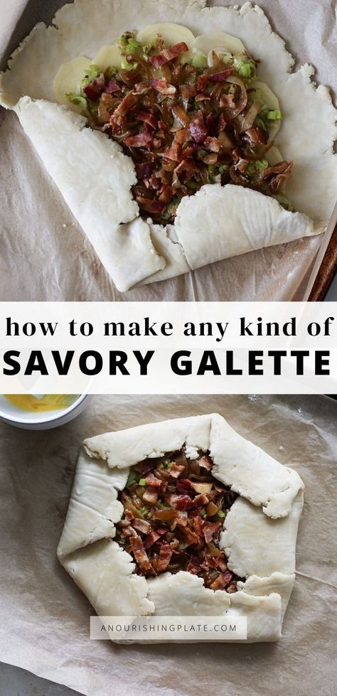 Puff Pastry Galette Savory, Vegan Galette Savory, Gallette Recipe Gluten Free, Galette Recipes Savory, Fall Galette Recipe Savory, Gallette Recipe Puff Pastry, Savory Galette Recipe, Thanksgiving Galette, Spinach Galette