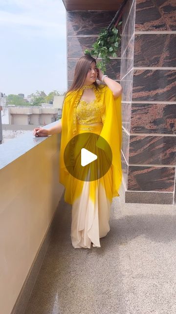 La Glits ®️ on Instagram: "GRWM for Haldi Function 🌸 
This drape skirt with embroidered crop top and cape can be worn in different ways and will make alot of heads turn on you.
Available in size M L XL
.
To place your order visit our website www.laglits.com , App or Dm for direct link of the product." Haldi Function, Embroidered Crop Tops, Place Your Order, Skirt Top, Cape, Crop Top, Turn Ons, Crop Tops, Skirt