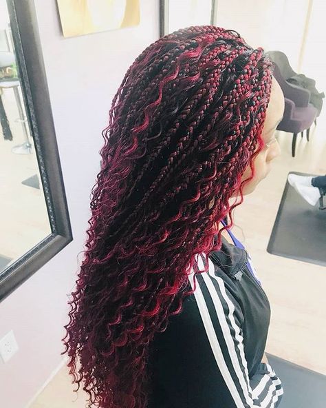 25 Bohemian Box Braids for Dazzling Look - Haircuts & Hairstyles 2020 Bohemian Braids, Open Hairstyles, Long Box Braids, Boho Braids, Goddess Braids, Hair Beads, Hair Elastics, Box Braids Hairstyles, Hairstyles Haircuts