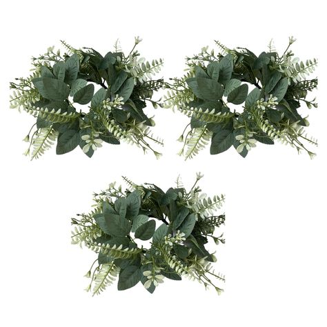 PRICES MAY VARY. 💖Versatile Use: This Green Plants Candle Ring Artificial Wreath with Faux Eucalyptus Leaves is not only perfect for decorating your home, but also great for weddings, outdoor events, and photography props. Its versatility allows you to use it in various settings and occasions. 💖Realistic Design: Crafted with high-quality cloth materials, this wreath features realistic eucalyptus leaves that bring a touch of nature into your space. The lifelike appearance adds a refreshing and Greenery Theme Wedding, Spring Greenery, Weddings Outdoor, Greenery Centerpiece, Pillar Holders, Party Table Centerpieces, Home Wedding Party, Faux Eucalyptus, Candle Ring