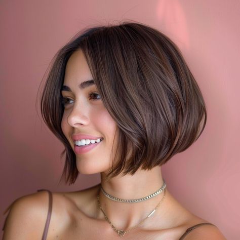 50 Chin Length Haircuts: Chic Styles for a Trendy Look In 2023 Short Bobs For Thick Hair, Chin Bob, Short Light Brown Hair, Short Hair Updo Tutorial, Waves Haircut, Chin Length Haircuts, Chic Haircut, Angled Bob Hairstyles, French Bob