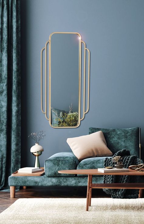 Collection 2021 Style art déco Salon Art Deco, Salon Art, Style Art, Entryway Bench, Leroy Merlin, Merlin, Oversized Mirror, Entryway, Wall Lights