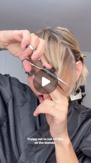 Angular Bob With Bangs, Bangs And A Bob, How To Style Short Shag Haircut Tutorial, Weak Jawline Hairstyles, Microbob With Bangs, How To Cut Your Hair Short At Home, Short Front Pieces Hair, Briana Cisneros Hair, Undercut Bob With Bangs