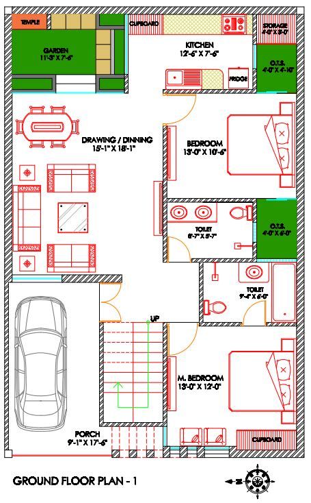 30x40 House Plan (2BHK) | 30x40 घर का नक्शा | 30x40 Ghar Smart House Plans, 30x50 House Plans, 20x30 House Plans, West Facing House, North Facing House, 20x40 House Plans, 30x40 House Plans, Vastu House, 2bhk House Plan