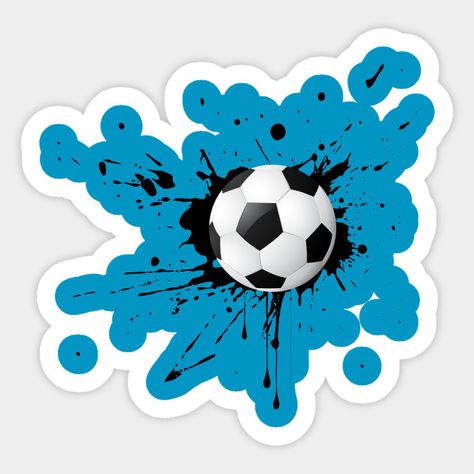 Soccer Paint Splash - Soccer - Sticker | TeePublic Soccer Stickers, Music Stickers, Girls Soccer, Paint Splash, Indie Artist, Scrapbooking Projects, Pretty Flowers, Other Colors, Funny Stickers