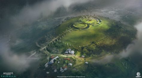 ArtStation - Assassin's Creed Valhalla - Wrath of the Druids - Hill of Tara, Arnaud Kleindienst Celtic Fantasy Art, Hill Of Tara, Stone Of Destiny, Roman Britain, Assassin's Creed Valhalla, The Coronation, Dark Ages, Assassins Creed, Great Britain