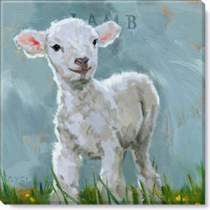 Sheep Paintings, Easter Paintings, Spring Lambs, Sheep Art, Baby Lamb, Sheep And Lamb, Farm Art, The Good Shepherd, Easter Art