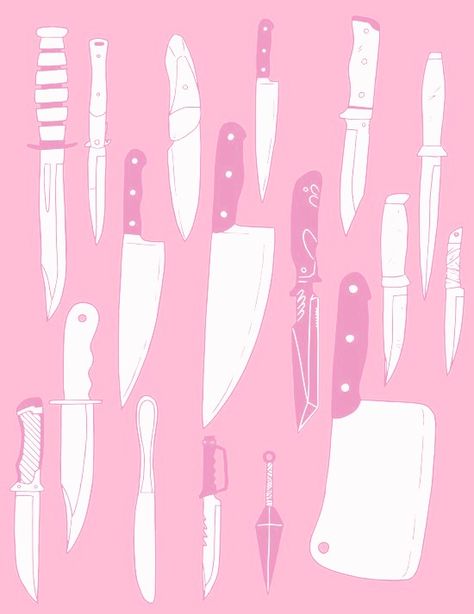 Yandere Pink Aesthetic, Pink Gore Aesthetic, Yandere Love Aesthetic, Pink Yandere Aesthetic, Scary Pink Aesthetic, Yandere Knife, Yanderecore Wallpaper, Dark Lovecore, Pink Yandere