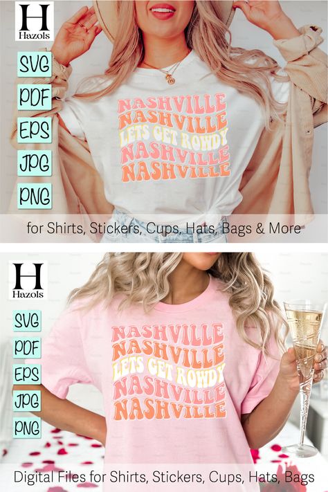 Bachelorette Hats, Planners Stickers, Sublimation Cricut, Tshirt Svg, Nashville Bachelorette Party, Stickers Art, Diy Party Supplies, Nashville Bachelorette, Vinyl Shirts