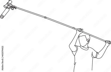 Download Man with Boom Microphone for Film Production - Sketch Drawing, Boom Operator in Action - Flat RGB Color Vector Illustration, Movie Set Sound Recording - Hand-Drawn Continuous Line Art Stock Vector and explore similar vectors at Adobe Stock. Microphone Sketch, Boom Operator, Boom Microphone, Continuous Line Art, Bengali Art, Movie Set, Continuous Line, Movie Sets, Rgb Color