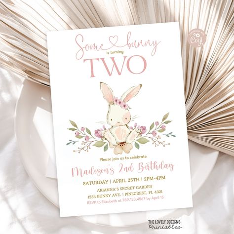 "MATCHING ITEMS, here: https://www.etsy.com/shop/TheLovelyDesigns?ref=seller-platform-mcnav&search_query=SBF7 BUNNY INVITATION EDITABLE TEMPLATE WITH CORJL.COM * Please read the listing description below before placing your order. ★★ TRY BEFORE YOU BUY ★★ \"Demo this item NOW! Copy and paste the following URL into your browser to try out your free demo. https://www.corjl.com/d/1E1HPE ♥ INSTANT ACCESS - No waiting - you'll have access to your item right after purchasing! This listing is for an Editable digital Invitation. Please note this is a DIGITAL PRODUCT - nothing will be physically shipped to you. ★★ INCLUDED WITH YOUR PURCHASE ★★ * 5x7\" Editable digital Invitation * 5\"x7\" Printable digital Backside Design * PDF with detailed instructions You CAN change: Name, age, party details. Some Bunny Is Turning Two, Bunny Birthday Theme, Bunny Invitations, Spring Rabbit, Rabbit Birthday, 2nd Birthday Invitations, Bunny Birthday, Invitation Pink, 2 Birthday