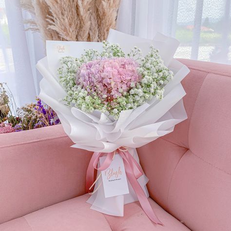 Hydrangea Bouquet Aesthetic, Blush Hydrangea, Bouquet Aesthetic, Blush Bouquet, Hydrangea Bouquet, Online Florist, Bouquet Gift, Hydrangea Purple, Bouquet Ideas