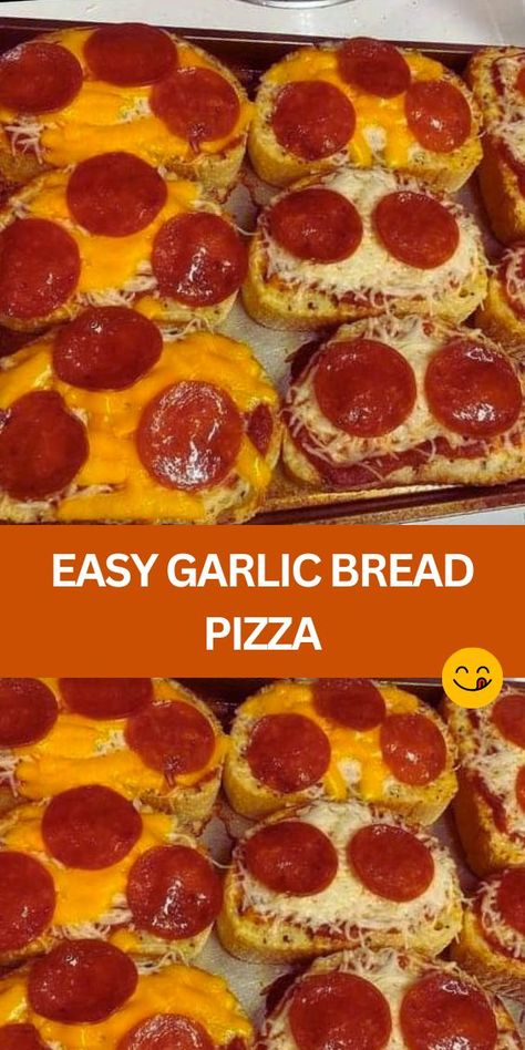 Looking for a quick and easy dinner idea? Try our mouthwatering recipe for Easy Garlic Bread Pizza! With just a handful of ingredients including Texas Toast Garlic Bread, pizza sauce, mozzarella cheese, and pepperoni slices, you can whip up a delicious meal in no time. Perfect for busy weeknights or casual gatherings with friends, this recipe is sure to please even the pickiest eaters. Get ready to enjoy the perfect combination of garlicky goodness and cheesy pizza flavors! Pepperoni Garlic Bread, Garlic Bread Pizza Sandwiches, Homemade Pepperoni Garlic Bread, Garlic Toast Pizza, Gameday Foods, Toast Garlic Bread, Garlic Bread Pizza Texas Toast, Easy Garlic Bread, Texas Toast Garlic Bread