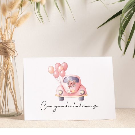 Congratulations Wedding Card, Simple Wedding Cards, Painted Cards, Daughter Birthday Cards, Wedding Congratulations Card, Wedding Cards Handmade, Greeting Card Envelope, Wedding Congratulations, Diy Watercolor Painting