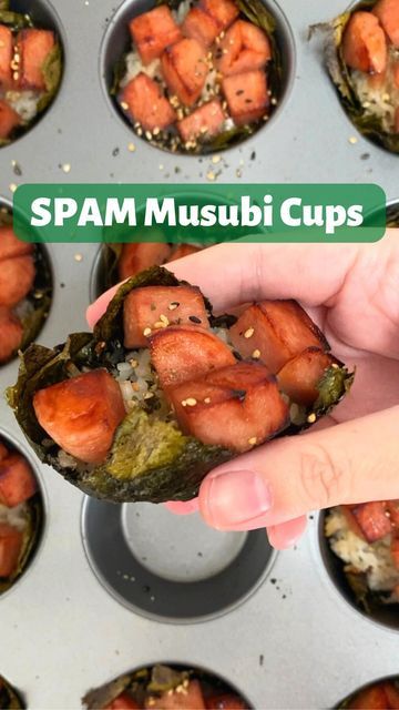 Spam Musubi Gift Basket, Spam Musubi Appetizer, Spam Musubi Charcuterie Board, Spam Appetizers Parties Food, Deconstructed Spam Musubi, Spam Baked Sushi, Spam Musubi Balls, Musubi Recipe Ideas, Spam Musubi Bake