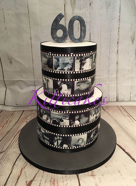 Photo Reel Cake, Photo Reel, Film Cake, Retirement Cake, Person Photo, Film Reel, Cakes For Men, Friends Birthday, Photo Cake