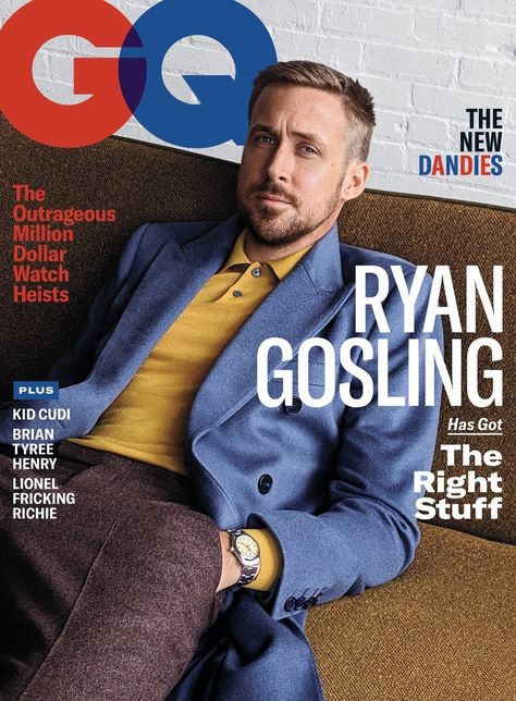 Ryan Gosling covers the November 2018 issue of GQ. Ryan Gosling Kids, Gq Magazine Covers, Gq Usa, Ryan Gosling Style, Damien Chazelle, Райан Гослинг, Neil Armstrong, Gq Men, Lionel Richie