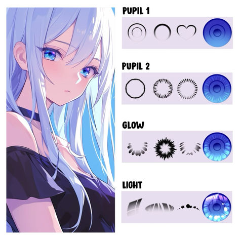 Procreate pupils brush pack for anime and manga. Create stunning eye looks with these 10 high-quality brushes. #procreate #anime . #Cartoon_Tutorial #Make_Your_Eyes_Pop #Free_Procreate #Procreate_Brushes_Free Cartoon Tutorial, Make Your Eyes Pop, V Model, Free Procreate, Eye Drawing Tutorials, Digital Painting Tutorials, Eye Shape, Anime Drawings Tutorials, Anime Eyes