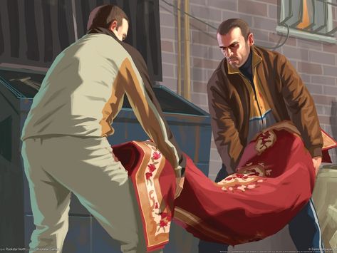 Artwork from Grand Theft Auto IV Grand Theft Auto 4, Grand Theft Auto Artwork, Grand Theft Auto Series, Gta 4, Rockstar Games, Game Concept Art, San Andreas, Video Game Art, Grand Theft Auto