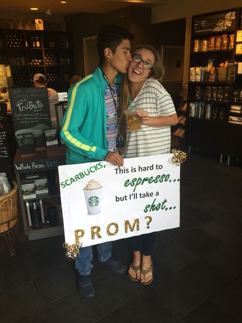 promposal idea for a girl who loves Starbucks Starbucks Prom Proposal, Starbucks Dance Proposal, Homecoming Proposal Ideas Starbucks, Promposal Ideas For Guy Best Friend, Starbucks Promposal Ideas, Starbucks Hoco Proposals Ideas, Hoco Proposals Ideas Starbucks, Starbucks Homecoming Proposal, Starbucks Hoco Proposal