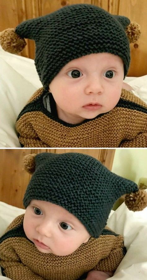 Tiny Tot - Free Pattern | Beautiful Skills - Crochet Knitting Quilting | Bloglovin’ Cardigan Til Baby, Swirl Hat, Wood Rainbow, Rabbit Knitting Pattern, Rainbow Craft, Vogue Kids, Baby Hat Knitting Pattern, Knitting Patterns Free Hats, Baby Hat Patterns