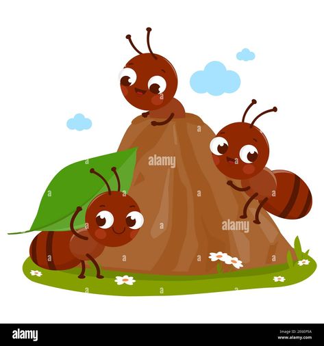 Anthill Illustration, Cartoon Ants, Ant Hill Art, Bug Cartoon, Ants In House, Ant Hill, Hipster Wallpaper, Crafts For Boys, Cute Coloring Pages