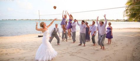 Really in love with this idea #volleyball in a #wedding dress at #chaacreek #belize Volleyball Wedding, Volleyball Couple, Belize Wedding, Placencia Belize, Volleyball Photography, Villa Resort, Belize Resorts, Tropical Gardens, All Inclusive Vacations