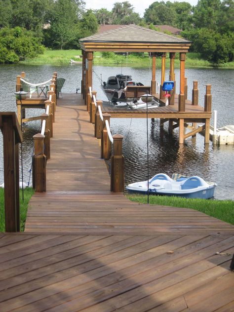 Recent Projects — Summertime Deck and Dock Lake House Dock, Floating Dock Plans, Building A Dock, Boathouse Design, Lake Landscaping, Dock House, Farm Pond, Best Above Ground Pool, Lake Houses Exterior