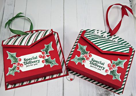 Treat Boxes For Christmas, Christmas Tags Stampin Up Ideas Stamps, Stampin Up Treat Boxes Tutorials, Stampin Up Gift Of Giving Cards, Diy Gift Boxes Christmas, Su Christmas Treat Holders, Diy Christmas Treat Boxes, Stampin Up Christmas Favors, Stampin Up Gift Boxes Ideas