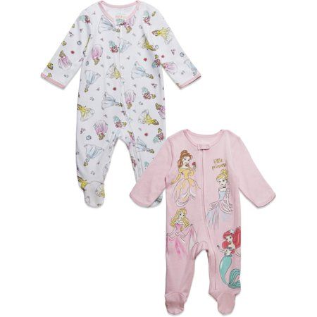 Disney Princess Baby Girls 2 Pack Zip-Up Sleep N' Play Footies Pink 3-6 Months Gender: female.  Age Group: infant. Disney Princess Babies, Lion King Baby, Disney Belle, Disney Princess Belle, King Baby, Princess Belle, Pajamas Comfy, Baby Jumpsuit